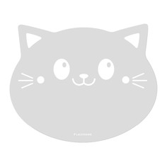 Коврик под миску домашних животных FlexHome Киска фигурный, силиконовый