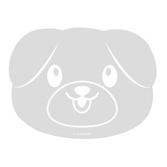 Коврик под миску домашних животных FlexHome Щеночек фигурный, силиконовый