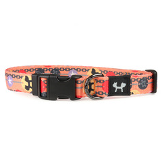 Ошейник для собак United Pets Complete me Forever, оранжевый с рисунком, S 26-40, 1.6 см
