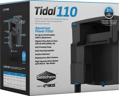 Фильтр для аквариума Seachem Tidal 110 навесной, с регулятором потока, 7 Вт
