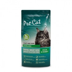 Сухой корм для кошек PRO CAT для стерилизованных, утка с кроликом, 400 г