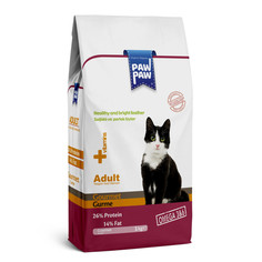 Сухой корм для кошек Pawpaw Adult Cat Food Gourmet с бараниной, рыбой и курицей, 1 кг
