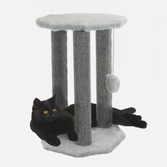 Когтеточка для кошек Меридиан, серый, 35 х 35 х 53 см Meridian