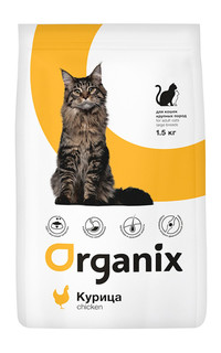 Сухой корм для кошек Organix Adult Large Cat для взрослых крупных пород с курицей, 800 г