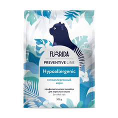Сухой корм для кошек Florida Preventive Line Hypoallergenic при аллергии, с индейкой 500 г