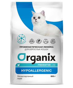 Сухой корм для кошек Organix Hypoallergenic при аллергии, с индейкой, 600 г