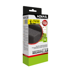 Сменная губка для фильтра аквариума AQUAEL UNI FILTER (UV) 750 - 1000, 3 шт