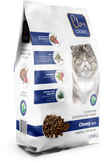 Сухой корм для кошек CLAN CLASSIC Choosy индейка и кролик, 1.25 кг