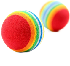 Игрушка для кошек и собак Лопосатик Мяч разноцветный из ЭВА, набор, 2 шт