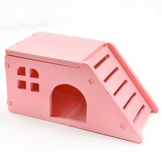 Домик-лестница для грызунов Bentfores, 17 х 7 х 7см, розовый