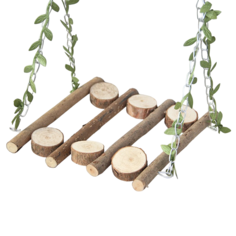 Игрушка для птиц Bentfores Качели деревянные, 23 х 21 х 14 см, коричневый, зеленый