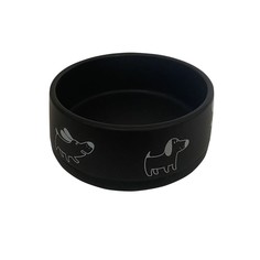 Миска для животных FOXIE Happy dog черный, керамическая, 16х16х6 см, 850 мл