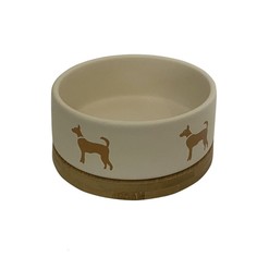 Миска для животных FOXIE Hound бежевая керамическая 16х16х7.5 см 850 мл