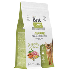 Сухой корм для кошек BRIT CARE Cat Indoor Stool Odour Reduction с индейкой и лососем,1.5кг Brit*