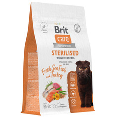 Сухой корм для кошек BRIT CARE Cat Sterilised Weight Control, морская рыба, индейка, 0.4кг Brit*