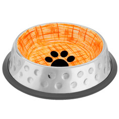 Миска для животных Mr.Kranch Candy с керамическим покрытием 1.73 л, оранжевая