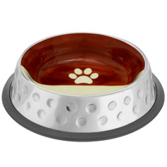 Миска для животных Mr.Kranch Candy с керамическим покрытием 450 мл, коричневая