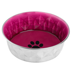 Миска для животных Mr.Kranch Daimond керамическое покрытие, 2.7, пурпурная