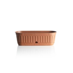 Балконный ящик Bama Flower с поддоном этика 30948 10 л коричневый 1 шт.