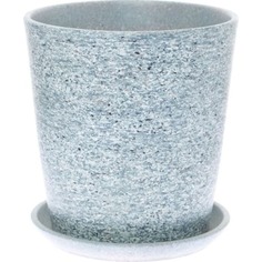 Цветочный горшок Студия-Декор Серый камень №2 серый 1 шт.