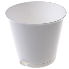 Цветочный горшок InGreen Крит 0,7 л белый 1 шт.