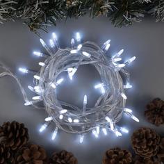 Световая гирлянда новогодняя Luazon Lighting с насадками игла Р00011586 10 м белый теплый