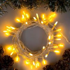 Световая гирлянда новогодняя Luazon Lighting с насадками игла Р00011586 5 м желтый