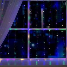 Luazon Lighting Гирлянда «Занавес» 1 ? 1 м роса 100 LED, свечение мульти, 12 В