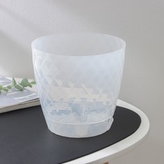 Цветочный горшок Plast-Avenue с прикорневым поливом румба Р00012791 3 л прозрачный 1 шт.