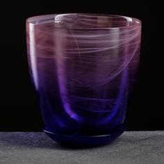Цветочный горшок NiNaGlass с поддоном гармония Р00002135 2 л фиолетовый 1 шт.
