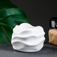 Цветочный горшок Хорошие сувениры Волна Р00013442 0,12 л белый 1 шт.