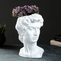 Цветочное кашпо Хорошие сувениры Голова давида 7533522 0,4 л белый 1 шт.