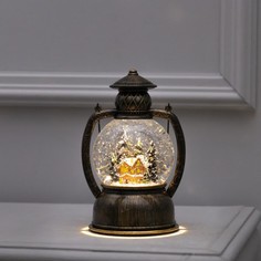 Светодиодная фигура «Фонарь с домиком» 13 ? 19 ? 11 см, USB, свечение тёплое белое Luazon Lighting