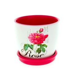 Цветочный горшок ENS Rose KENG-1640067M 1,1 л разноцветный 1 шт.