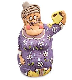 Цветочное кашпо Бабушка с лейкой ZLC-169/01 113-1010720 1,2 л разноцветный 1 шт. No Brand