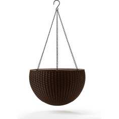 Цветочное кашпо Keter Rattan style hanging 229544 8,6 л коричневый 1 шт.