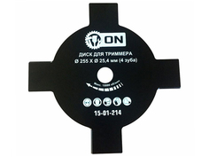 Нож для триммера 4 зуба, 255х25,4мм No Brand
