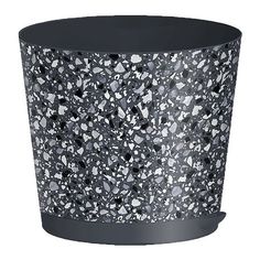 Цветочный горшок Idiland Stone Flower с прикорневым поливом 15563 0,5 л серый
