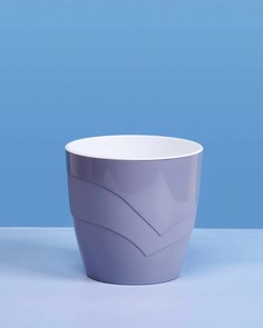 Цветочное кашпо со вставкой грация 113656 4,5 л серый шелк 1 шт. No Brand