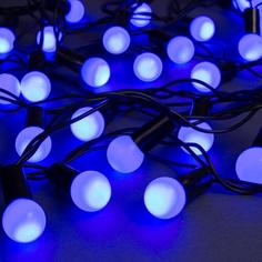 Световая гирлянда новогодняя Luazon Lighting шарики 1.5 см 705953 20 м синий
