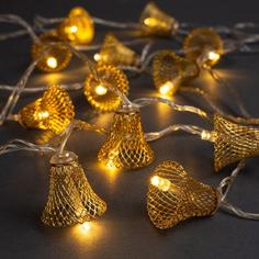 Световая гирлянда новогодняя Luazon Lighting колокольчик 2388631 4 м белый теплый