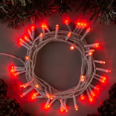 Световая гирлянда новогодняя Luazon Lighting нить 3556778 5 м красный