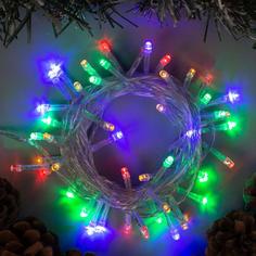 Световая гирлянда новогодняя Luazon Lighting нить 3556755 5 м разноцветный