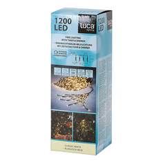 Гирлянда светодинамическая новогодняя Edelman ny теплый белый 13,7 м