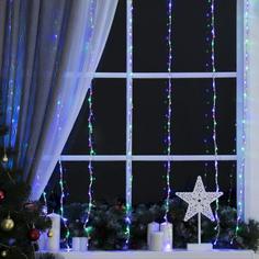 Гирлянда "Водопад" 2 х 1.5 м , IP44, прозрачная нить, 400 LED No Brand