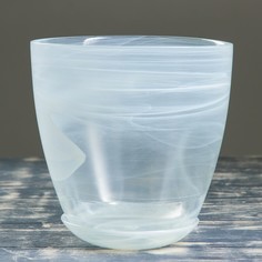 Цветочный горшок NiNaGlass с поддоном №5 Р00002135 3 л белый 1 шт.