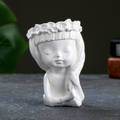 Цветочное кашпо Хорошие сувениры Девочка с веночком Р00013442 1,5 л жемчуг 1 шт.