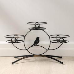 Подставка для цветов «Камелия 3», d=13 см, цвет чёрный ЗМИ