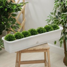 Балконный ящик Idea с поддоном Р00002314 17 л мраморный 1 шт.