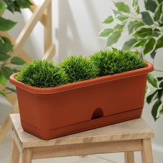 Балконный ящик Idea с поддоном Р00002314 10 л терракотовый 1 шт.